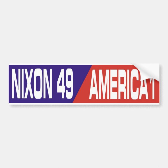 Vintage Anti Vietnam War Nixon Bumper Sticker 1969 (Front)