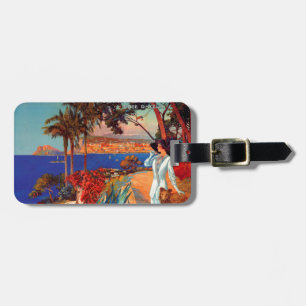 Vintage Antibes Cote D'Azur Travel Luggage Tag
