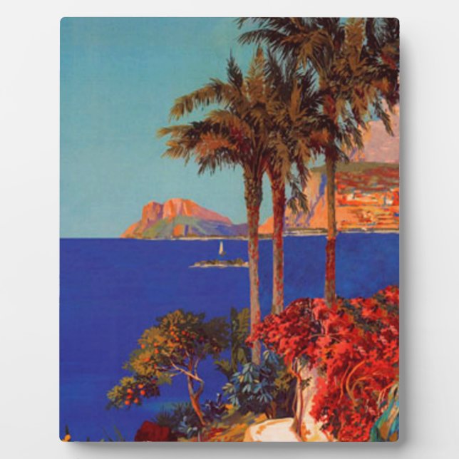 Vintage Antibes Cote D'Azur Travel Plaque (Front)