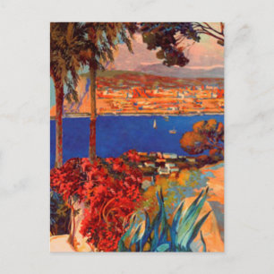 Vintage Antibes Cote D'Azur Travel Postcard
