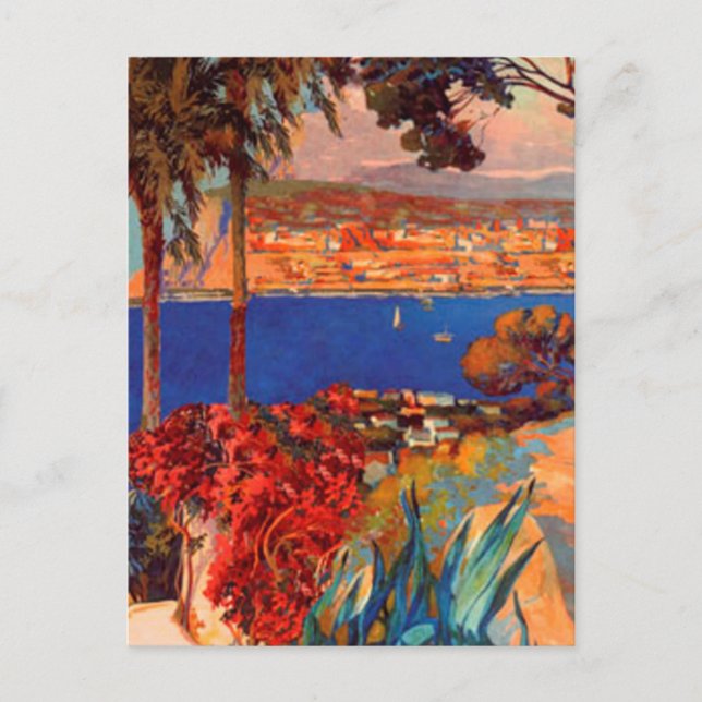 Vintage Antibes Cote D'Azur Travel Postcard (Front)