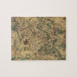 Vintage Antietam Battlefield Map (1862) Jigsaw Puzzle