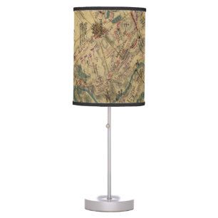 Vintage Antietam Battlefield Map (1862) Table Lamp