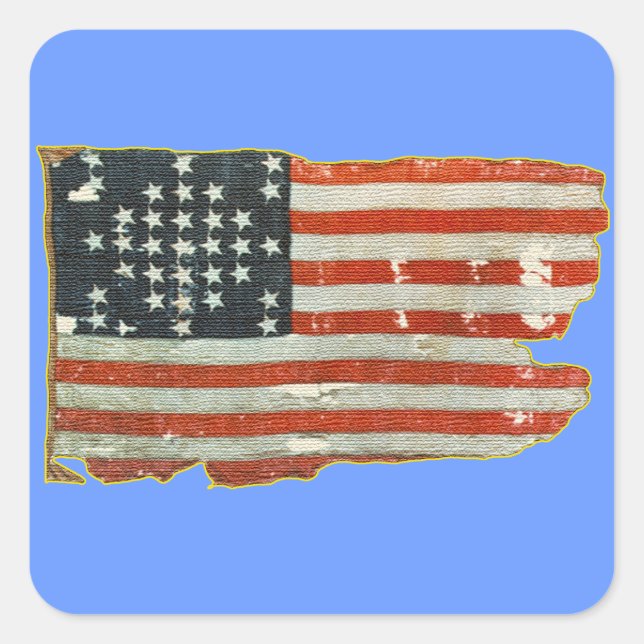 Vintage Antique American Flag Stickers (Front)