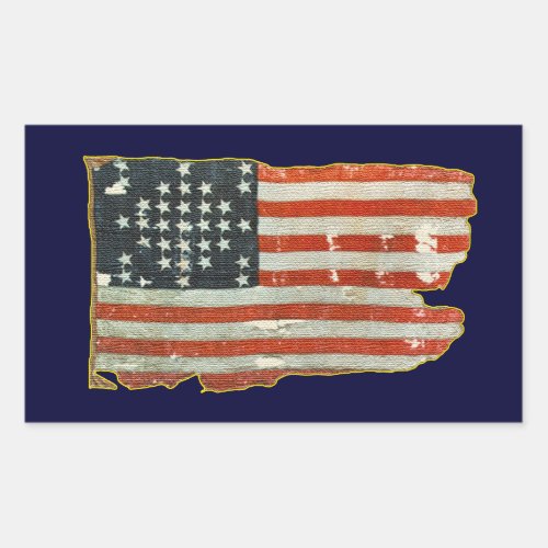 Vintage Antique American Flag Stickers