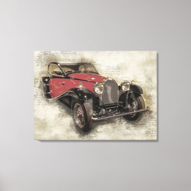 Vintage Antique Automobile Canvas Print (Front)