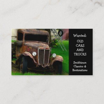 Vintage Antique Automobile Restoration Business Card by CountryCorner at Zazzle