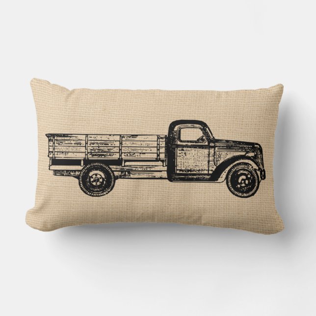 Vintage Antique Automobile Truck Custom Pillow (Front)