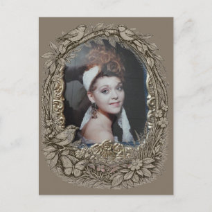 Vintage Antique Birds and Nature Photo Frame Postcard