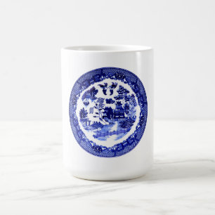 Vintage Antique Blue Willow Pattern circa 1790 Coffee Mug