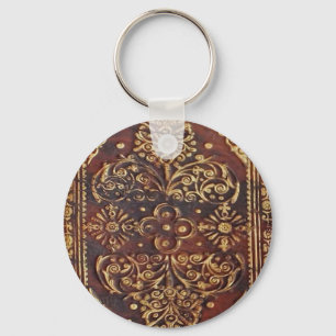Vintage Antique Book Image Keychain