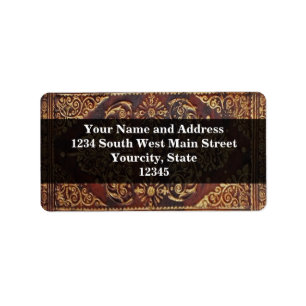 Vintage Antique Book Image Label