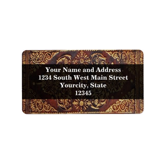 Vintage Antique Book Image Label (Front)