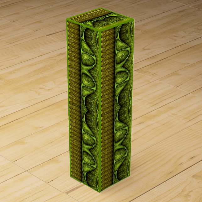 Vintage Antique Border Pattern ART Wine Box (Front)