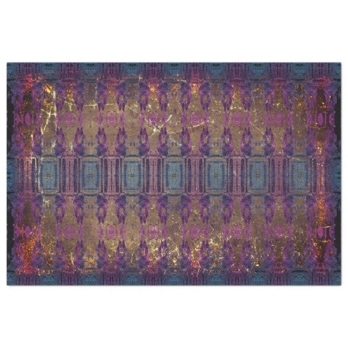 Vintage Antique Brown Purple Blue Texture Pattern Tissue Paper