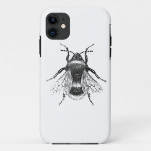 Vintage, Antique Bumble Bee Illustration iPhone 11 Case