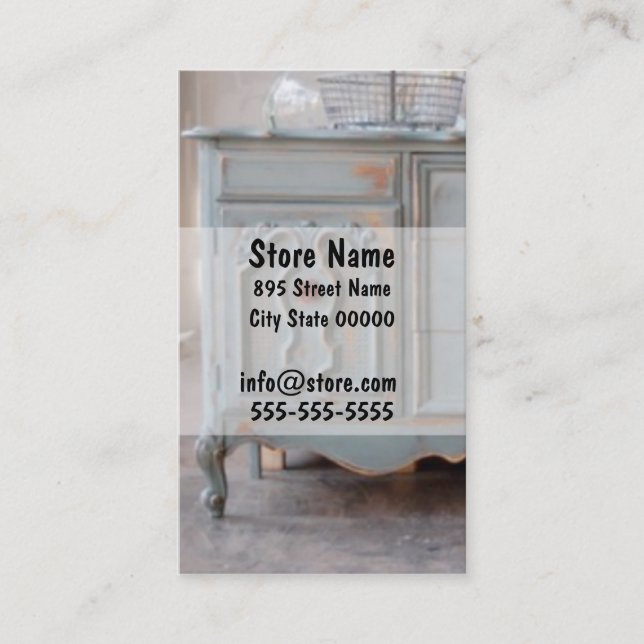 Vintage Antique Business Card (Front)