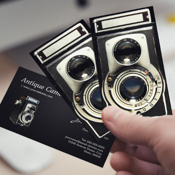 Vintage Antique Camera Collector Store Business Card by CardHunter at Zazzle