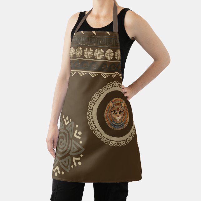 Vintage, Antique Cat, Ancient Motif Art Apron (Insitu)
