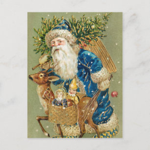Vintage Antique Christmas Card Santa