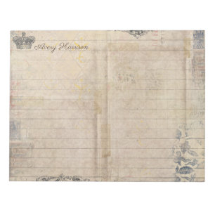 VIntage Antique Custom Journal Lined Notepad