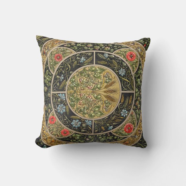 Vintage Antique Design-1 Throw Pillow (Front)