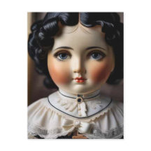 Vintage Antique Doll Postcard – Nostalgic Charm