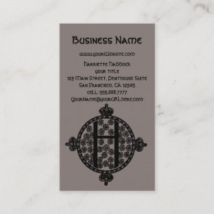 Vintage Antique Elegant Monogram Letter H Business Card