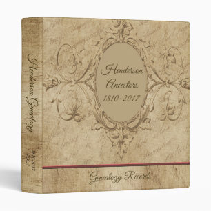 Vintage Antique Family Tree Genealogy Photo Album 3 Ring Binder