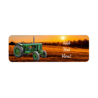 Vintage Antique Farm Tractor Label