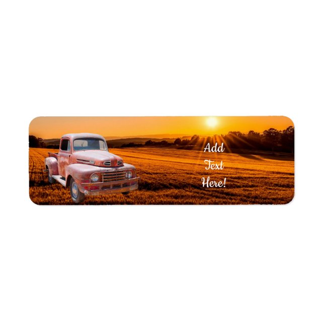 Vintage Antique Farm Truck Label (Front)