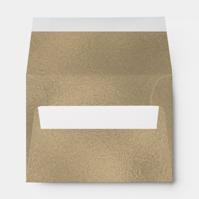 Vintage Antique Gold Foil Look 5x7 Envelope (Back (Bottom))