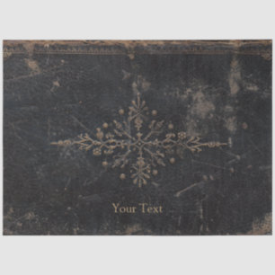 Vintage Antique Gold Leaf Leather Tissue Paper