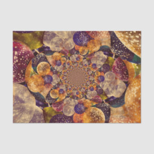 Vintage Antique Gold Purple Balloons Kaleidoscope Tissue Paper