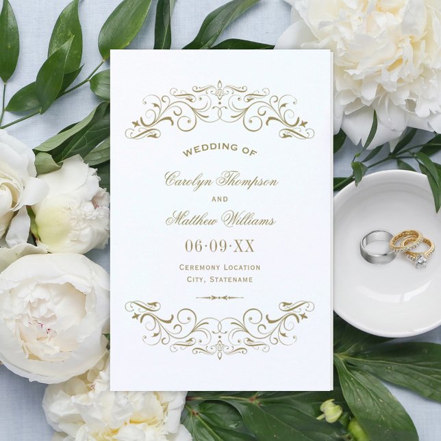Vintage Antique Gold Wedding Programs (Creator Uploaded)