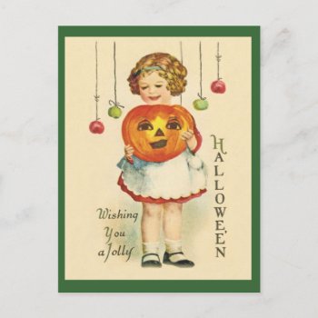 Vintage-antique Halloween Design Postcard Jol by lkranieri at Zazzle