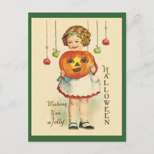 Vintage_Antique Halloween Design Postcard JOL