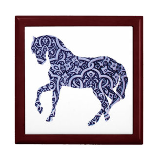 Vintage Antique Horse Pattern Decorative Design Gift Box