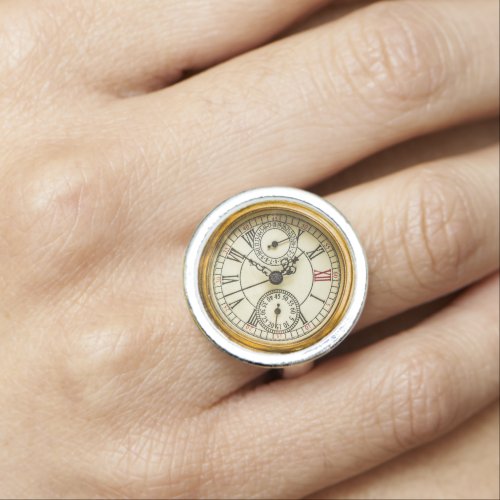 Vintage Antique industrial steampunk Watch Ring
