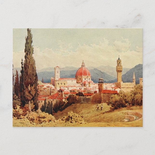 Vintage Antique Italy Florence Boboli Gardens Postcard (Front)