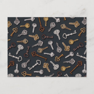 Vintage & Antique Keys Postcard