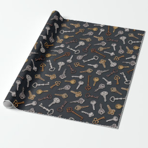 Vintage & Antique Keys Wrapping Paper