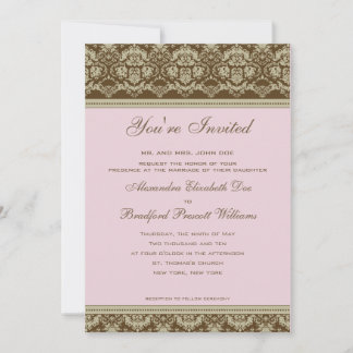 Vintage Antique Lace Wedding Invitation :: blush