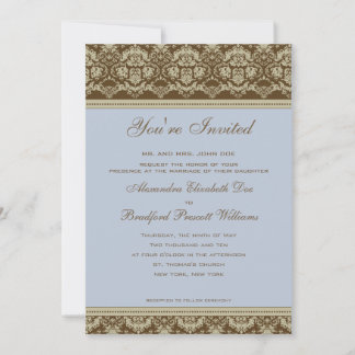 Vintage Antique Lace Wedding Invitation :: powder