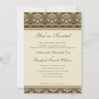Vintage Antique Lace Wedding Invitation :: sepia