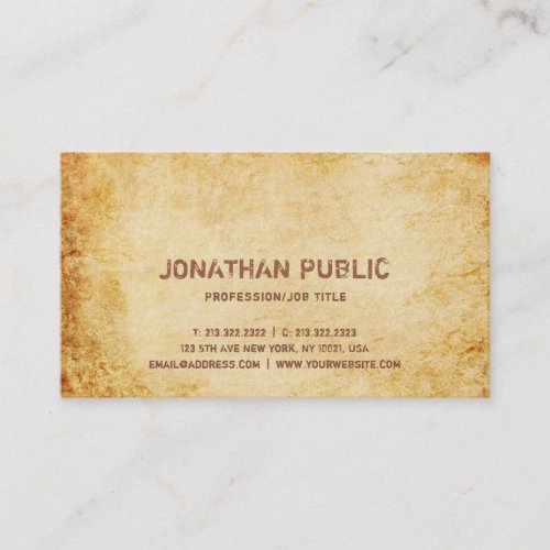 Vintage Antique Look Elegant Premium Thick Deluxe Business Card