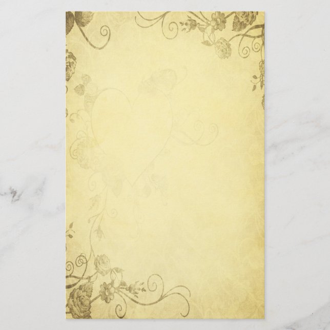 Vintage Antique Look Wedding Stationery (Front)