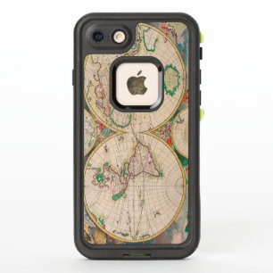 Vintage Antique Map of the Hemispheres