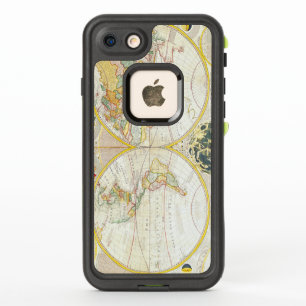 Vintage Antique Map of the World