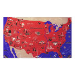 Vintage Antique Map United States of America, USA Rectangular Sticker